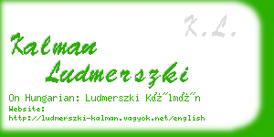 kalman ludmerszki business card
